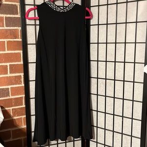 NWOT Black evening Beaded collared Dress, size 10